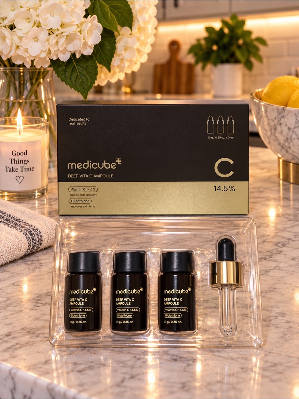 MEDICUBE Deep Vita C Ampoule 2.0 14.5% Vitamin C 3pc K Beauty NEW